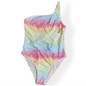 Onia Rainbow Cheetah Print - M one piece swim